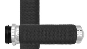 AVON FLY BY WIRE THROTTLE MEMORY FOAM GRIP CHROME