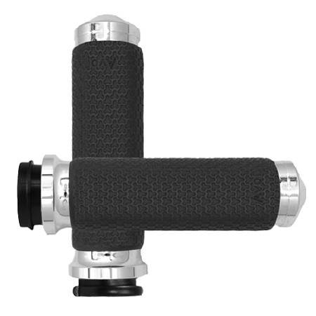 AVON FLY BY WIRE THROTTLE MEMORY FOAM GRIP CHROME