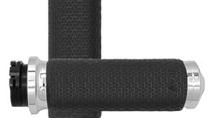 AVON CABLE THROTTLE MEMORY FOAM GRIP CHROME