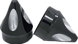 AVON AXLE NUT COVER SPIKE BLACK 1"