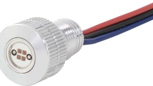 BAGGERNATION LIGHTNING BOLTS RED LED SILVER