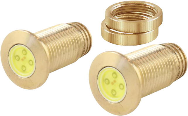 BAGGERNATION LIGHTNING BOLTZ WHTE/AMBER LED BRASS