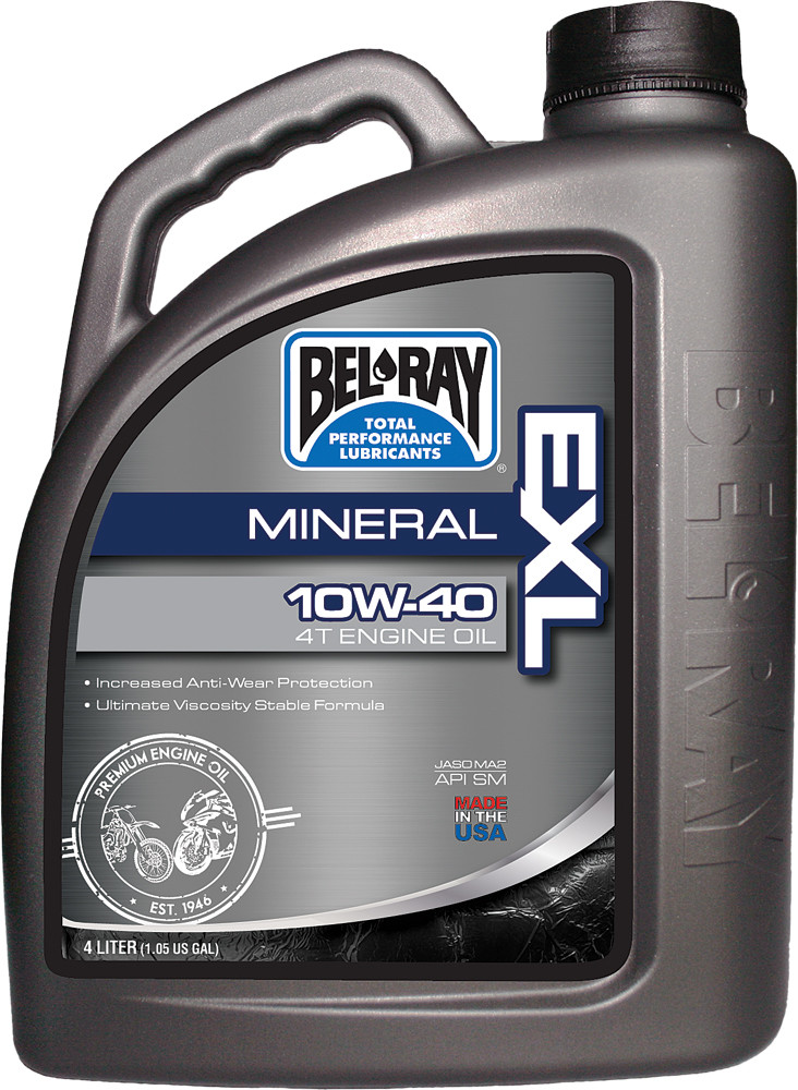 BEL-RAY EXL MINERAL ENGINE OIL 4T 10W40 4L