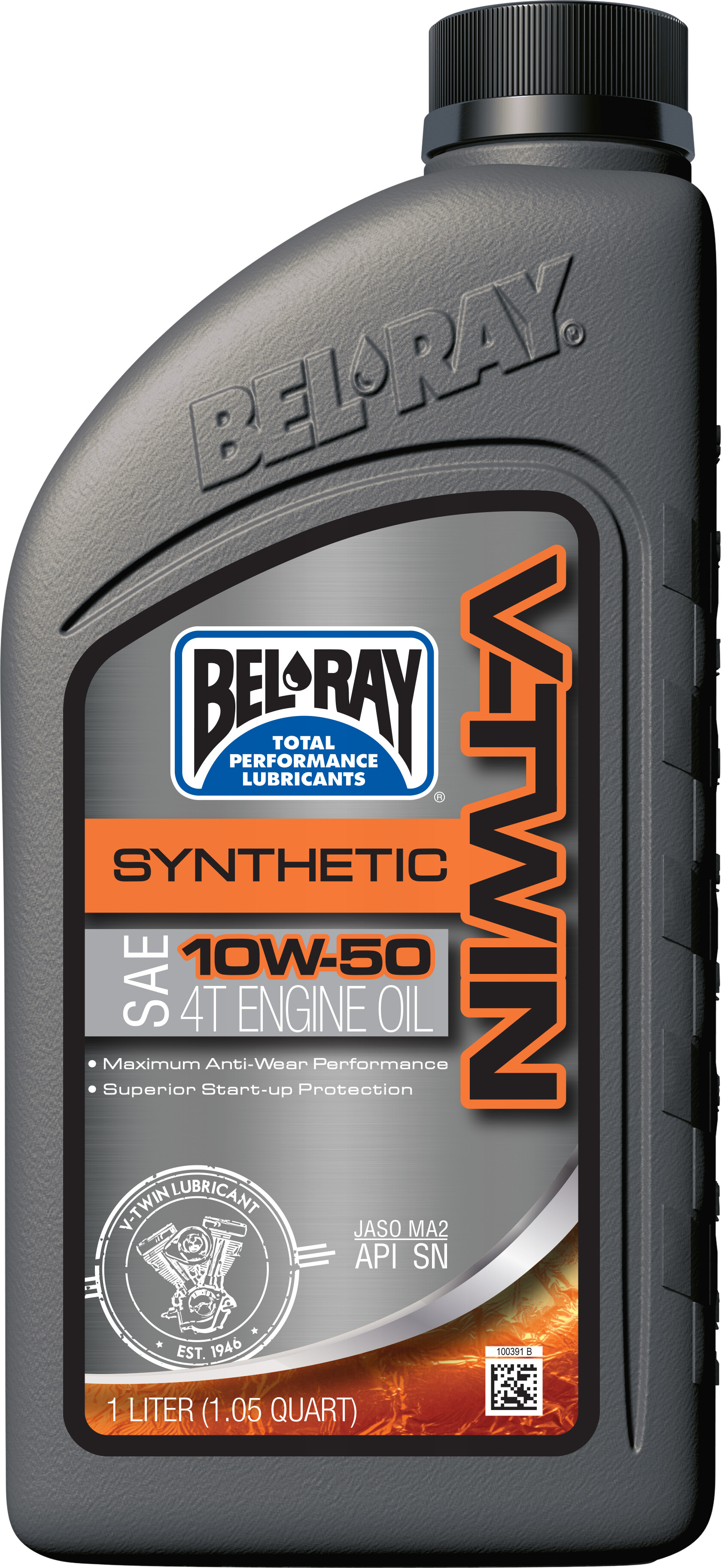 BEL-RAY V-TWIN SYNTHETIC ENGINE OIL 10W50 1L