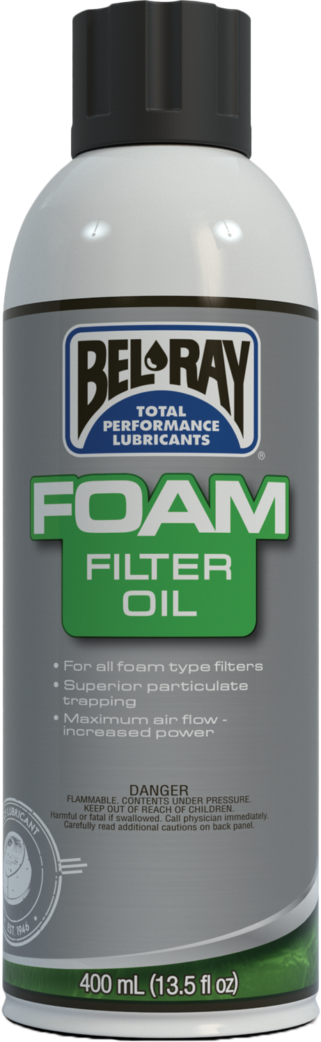 BEL-RAY FOAM FILTER OIL WATERPROOF 400ML SPRAY