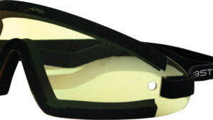 BOBSTER WRAP AROUND SUNGLASSES BLACK W/YELLOW LENS