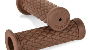 BURLY BRAND RUBBER DIAMONDBACK GRIPS BROWN 7/8"