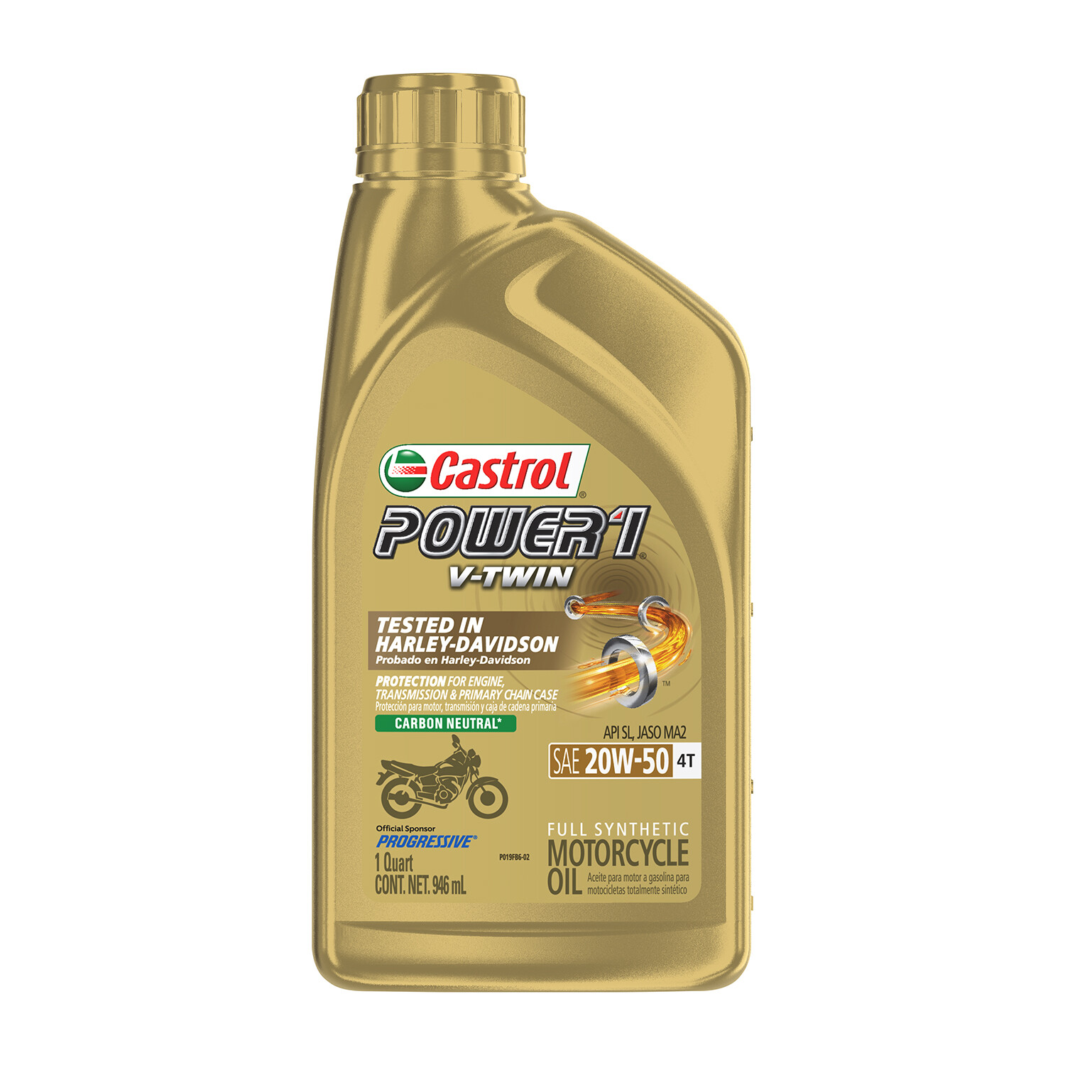 CASTROL POWER 1 V-TWIN SYNTHETIC OIL 4T 20W50 1QT