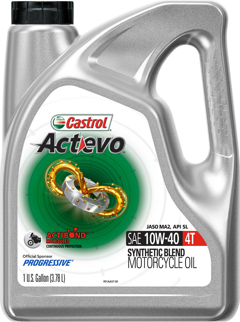 CASTROL ACT>EVO SYNTHETIC BLEND OIL 4T 10W40 1GAL
