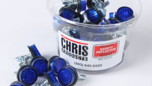 CHRIS PRODUCTS MINI-REFLECTORS BLUE 40/PK