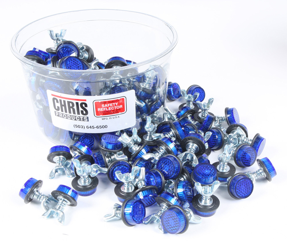 CHRIS PRODUCTS MINI-REFLECTORS BLUE 150/PK
