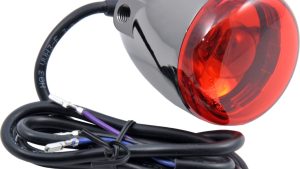 CHRIS PRODUCTS BULLET TURN SIGNAL BLACK NICKE RED LENS