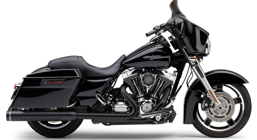 COBRA 4" GROOVE TIP SLIP-ON BLACK FLH/FLT 95-16