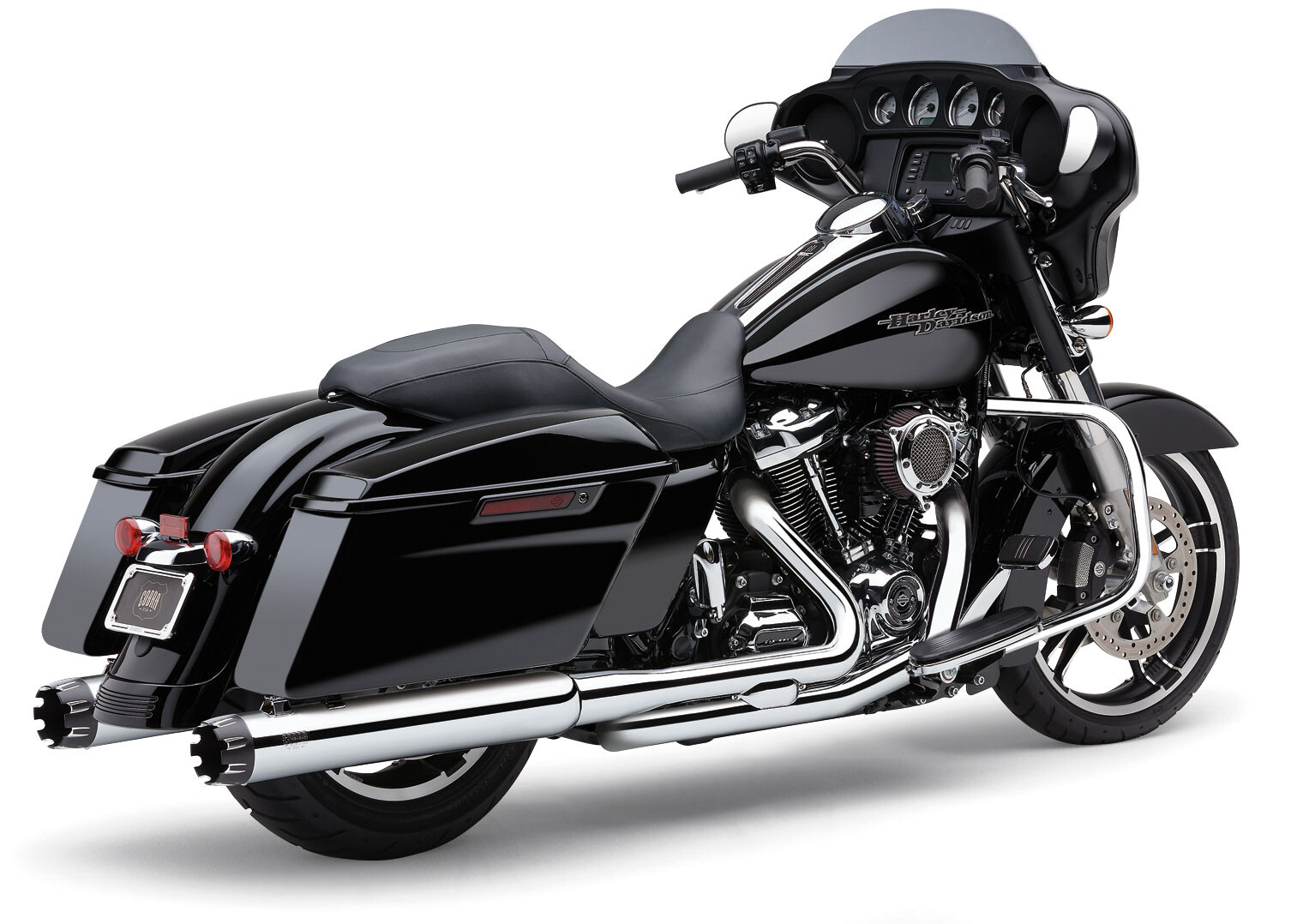 COBRA 4" DUAL CUT TIP SLIP-ON CHROME FLH/FLT 17-22