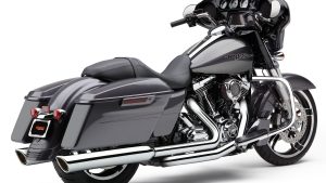COBRA 909-TWINS 4" SLIP-ONS CHROME FLH/FLT 95-16