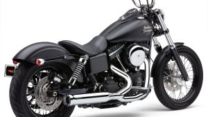 COBRA POWRPRO RPT 2-1 CHROME/ BLK TIP DYNA 12-17