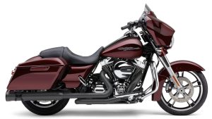 COBRA 4" RACE-PRO SLIP-ONS BLACK W/BLK TIP FLH/FLT 17-22