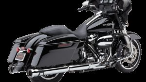 COBRA 4" RACE-PRO SLIP-ONS CHROME FLH/FLT 17-22