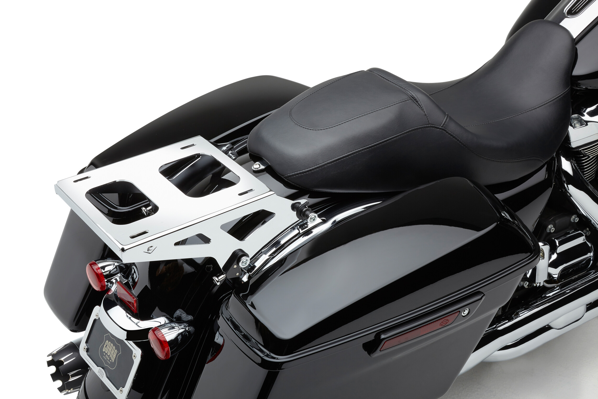 COBRA DETACH 2-UP TOUR PACK MOUNT CHROME FLH/FLT 14-22