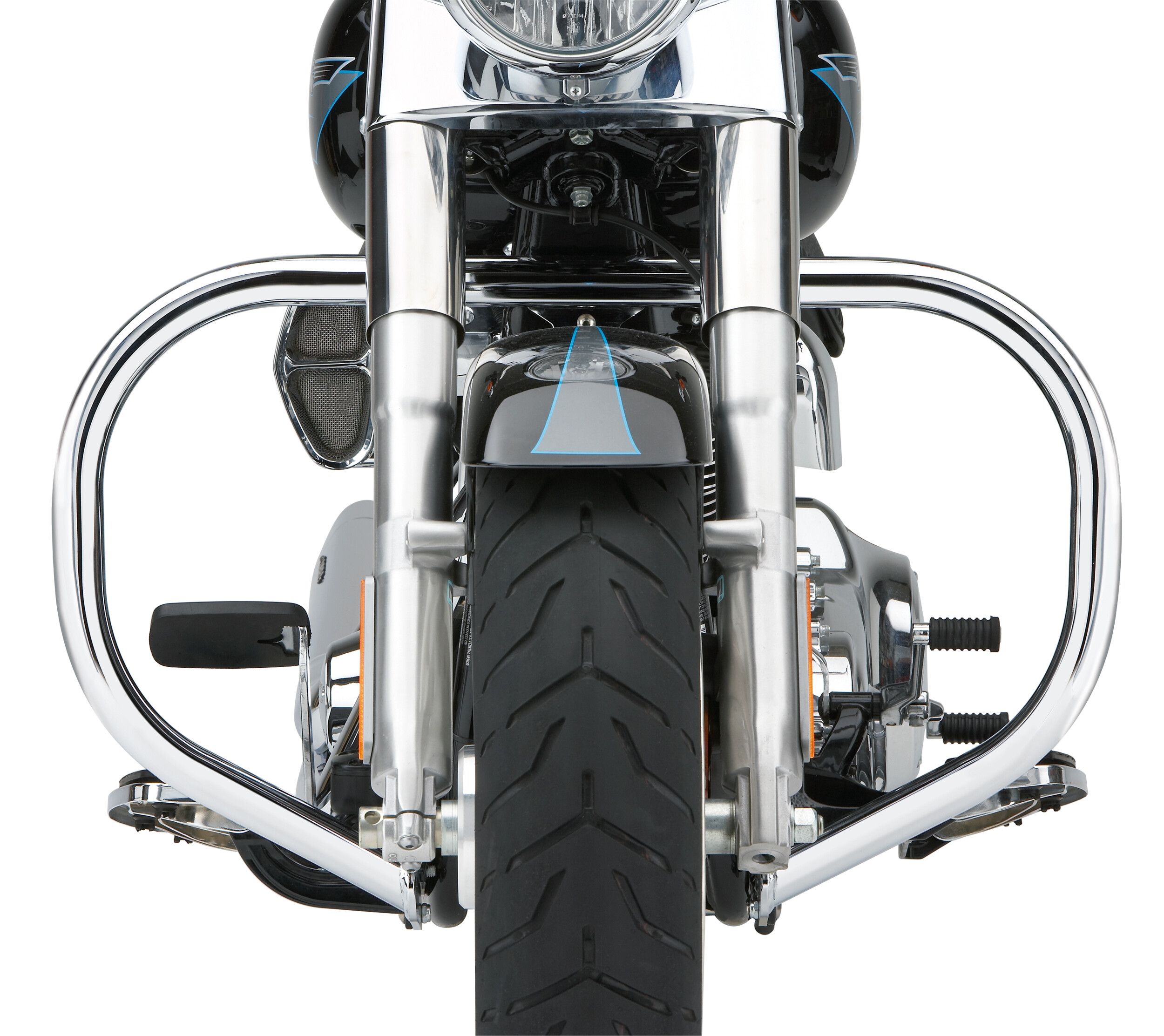 COBRA FATTY FREEWAY BARS 1.5" CHROME FLSTC 00-17