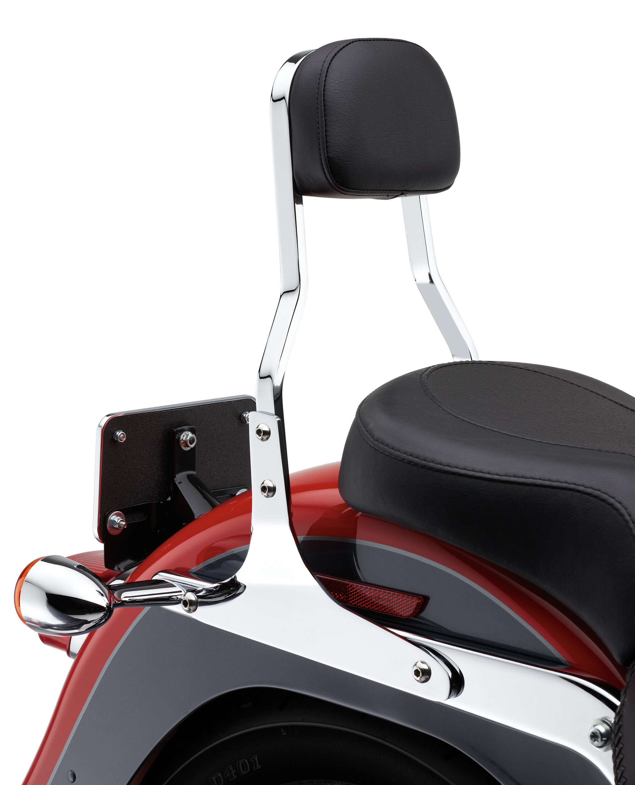 COBRA SHORT SISSY BAR CHROME FLST 00-06