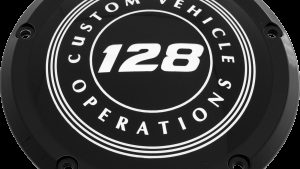 CUSTOM ENGRAVING 6   M8 SOFTAIL DERBY COVER 128 CVO BLACK