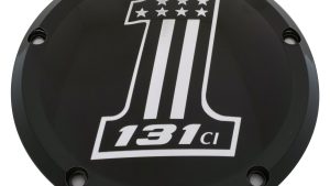 CUSTOM ENGRAVING 6   M8 SOFTAIL DERBY COVER 131 BLACK