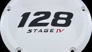 CUSTOM ENGRAVING 6   M8 SOFTAIL DERBY COVER 128 STAGE IV CHROME