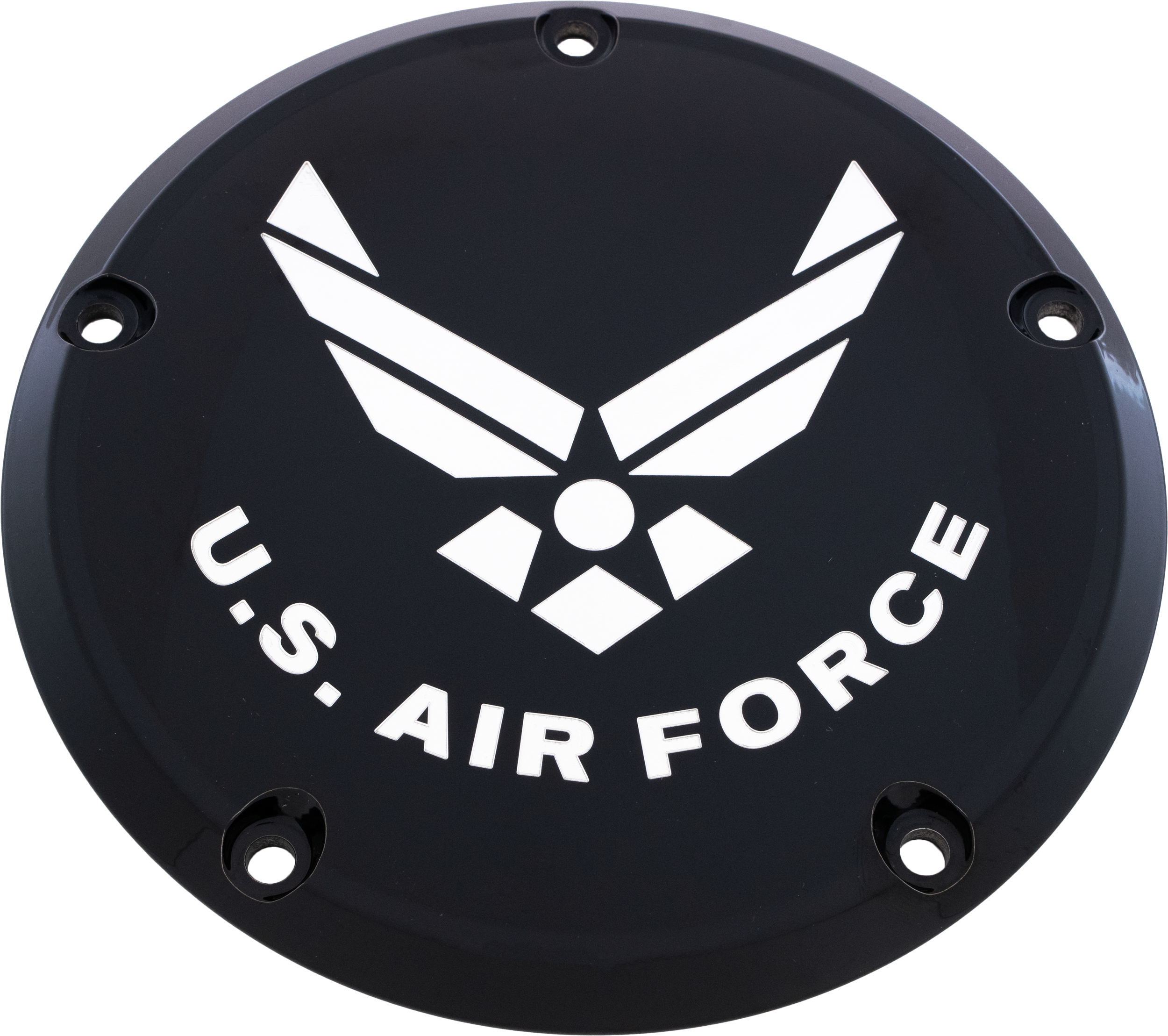 CUSTOM ENGRAVING 6 M8 SOFTAIL DERBY COVER AIR FORCE BLACK