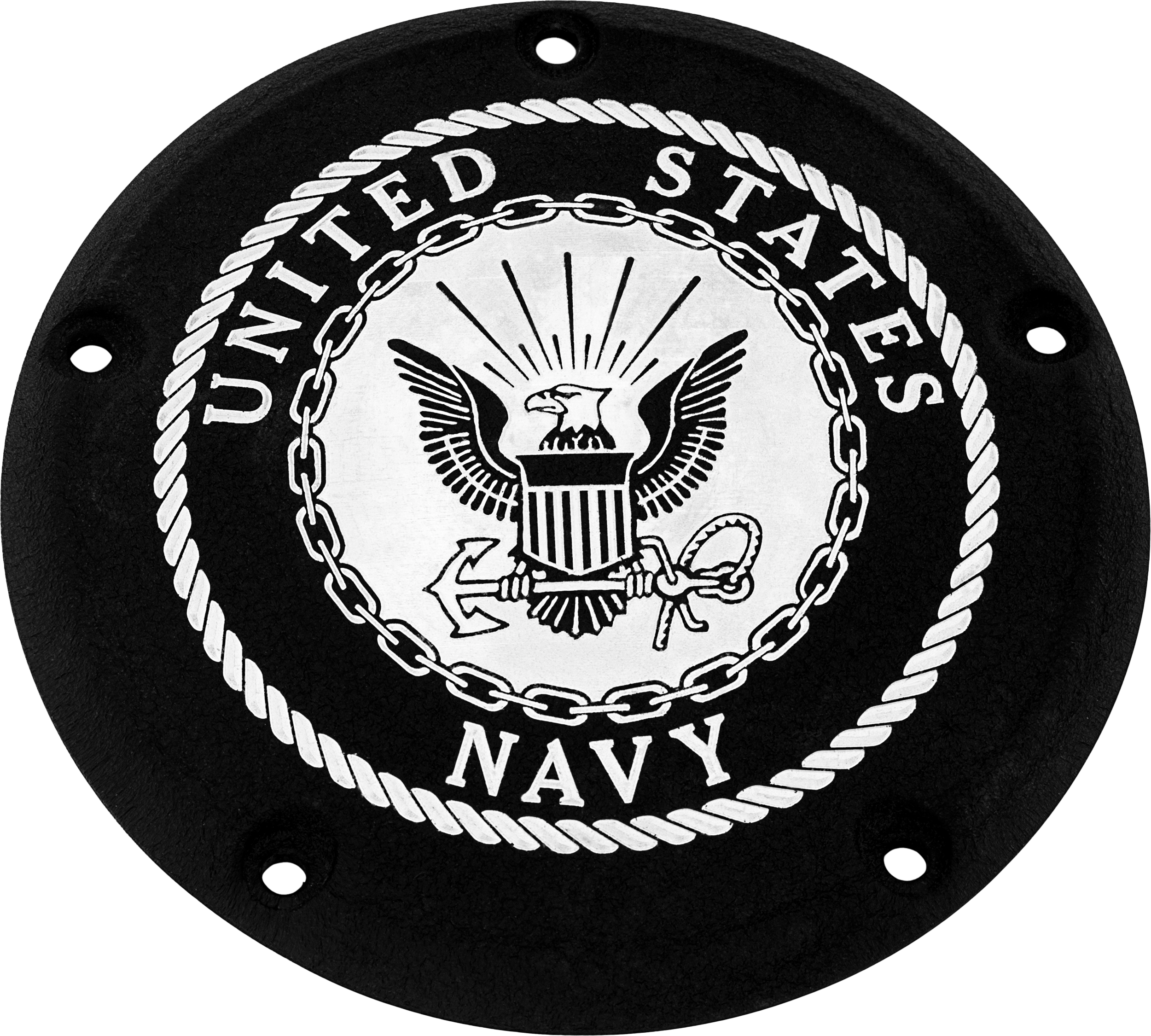 CUSTOM ENGRAVING 6 M8 SOFTAIL DERBY COVER NAVY BLACK