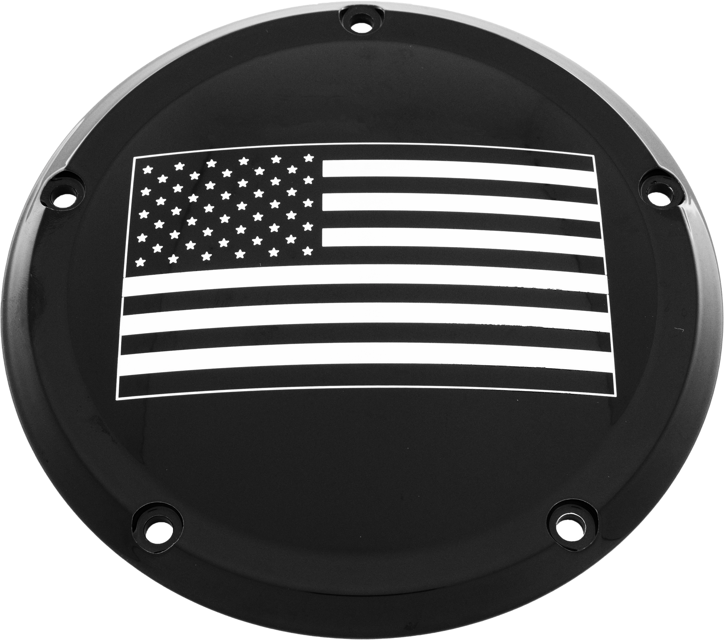 CUSTOM ENGRAVING 7 TC DERBY COVER AMERICAN FLAG BLACK