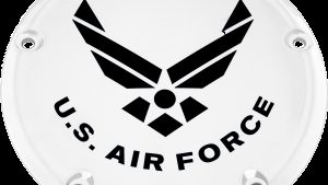 CUSTOM ENGRAVING 7   TC DERBY COVER AIR FORCE CHROME