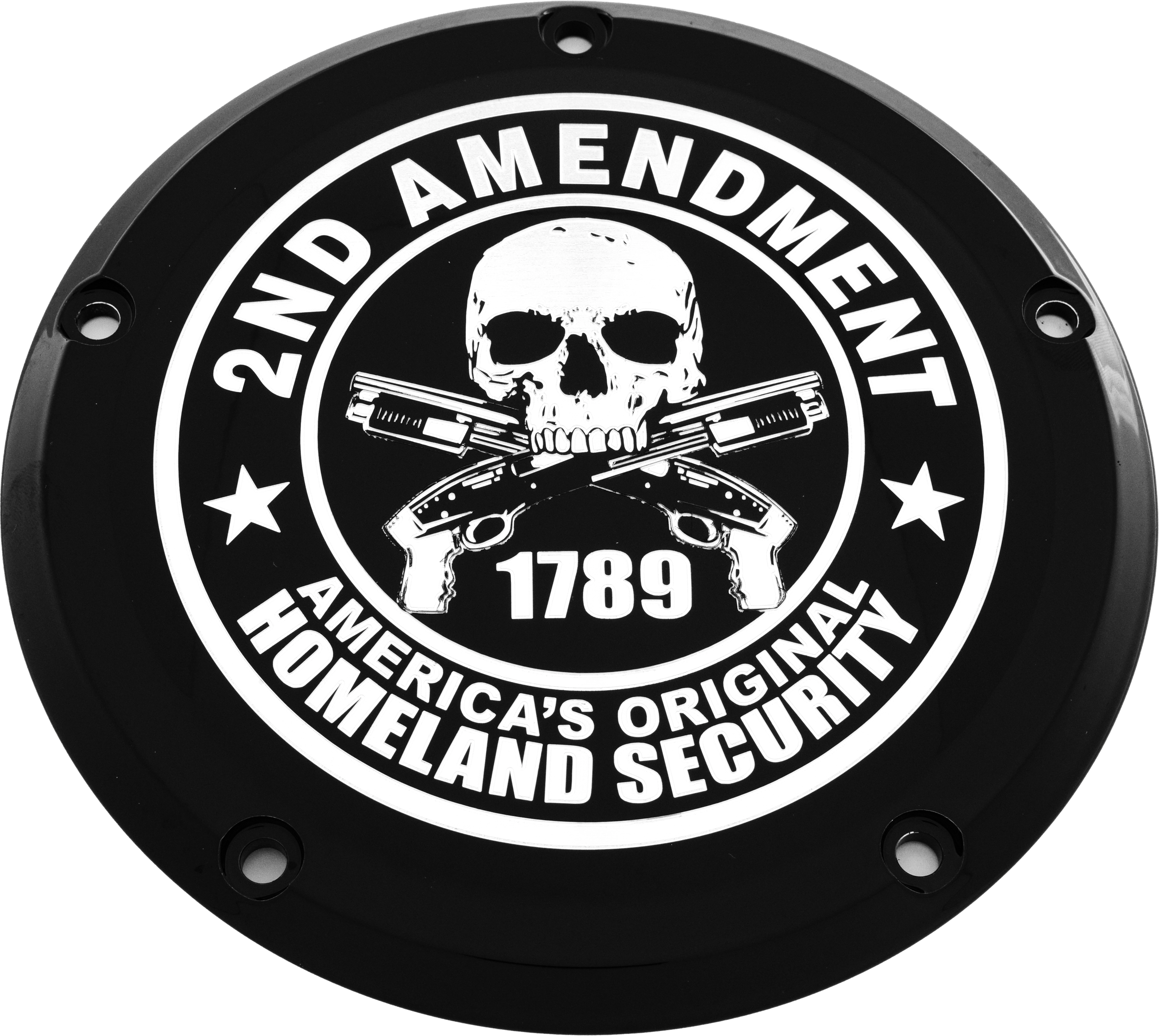 CUSTOM ENGRAVING 7 M8 FLT/FLH DERBY COVER 2A BLACK