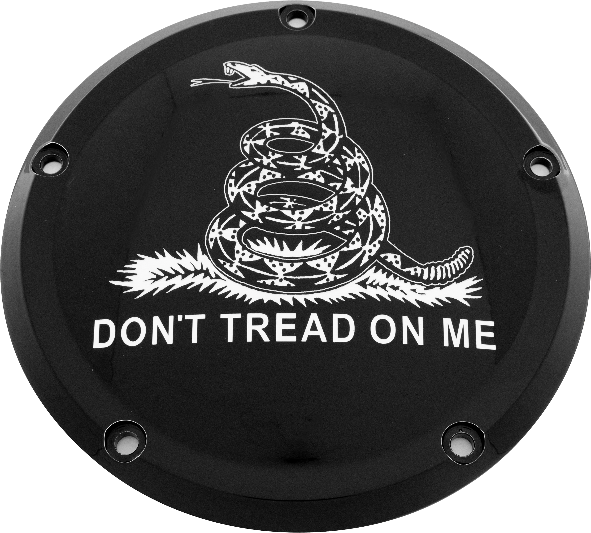 CUSTOM ENGRAVING 7 M8 FLT/FLH DERBY COVER DON'T TREAD BLACK