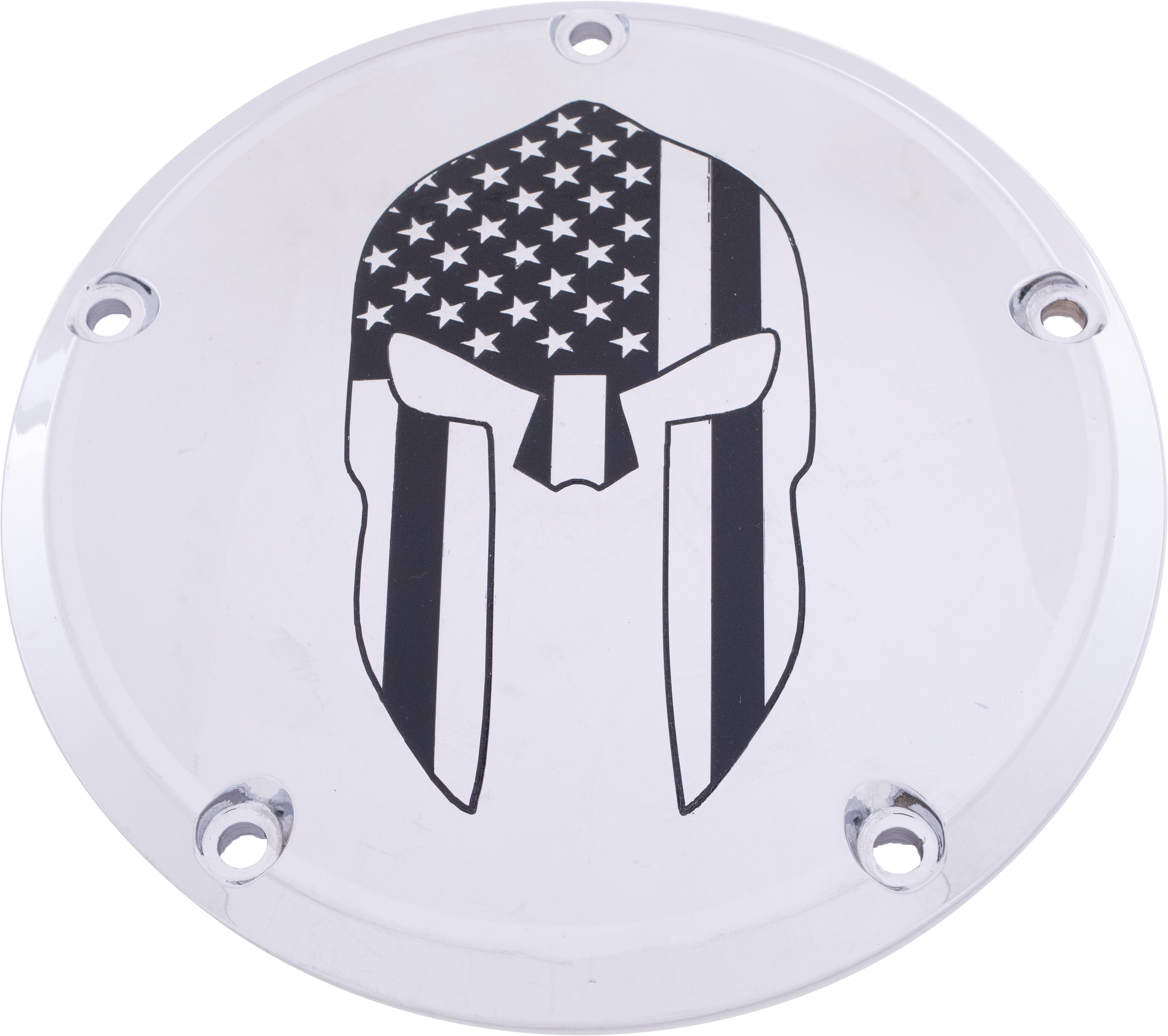 CUSTOM ENGRAVING 7 M8 FLT/FLH DERBY COVER SPARTAN CHROME