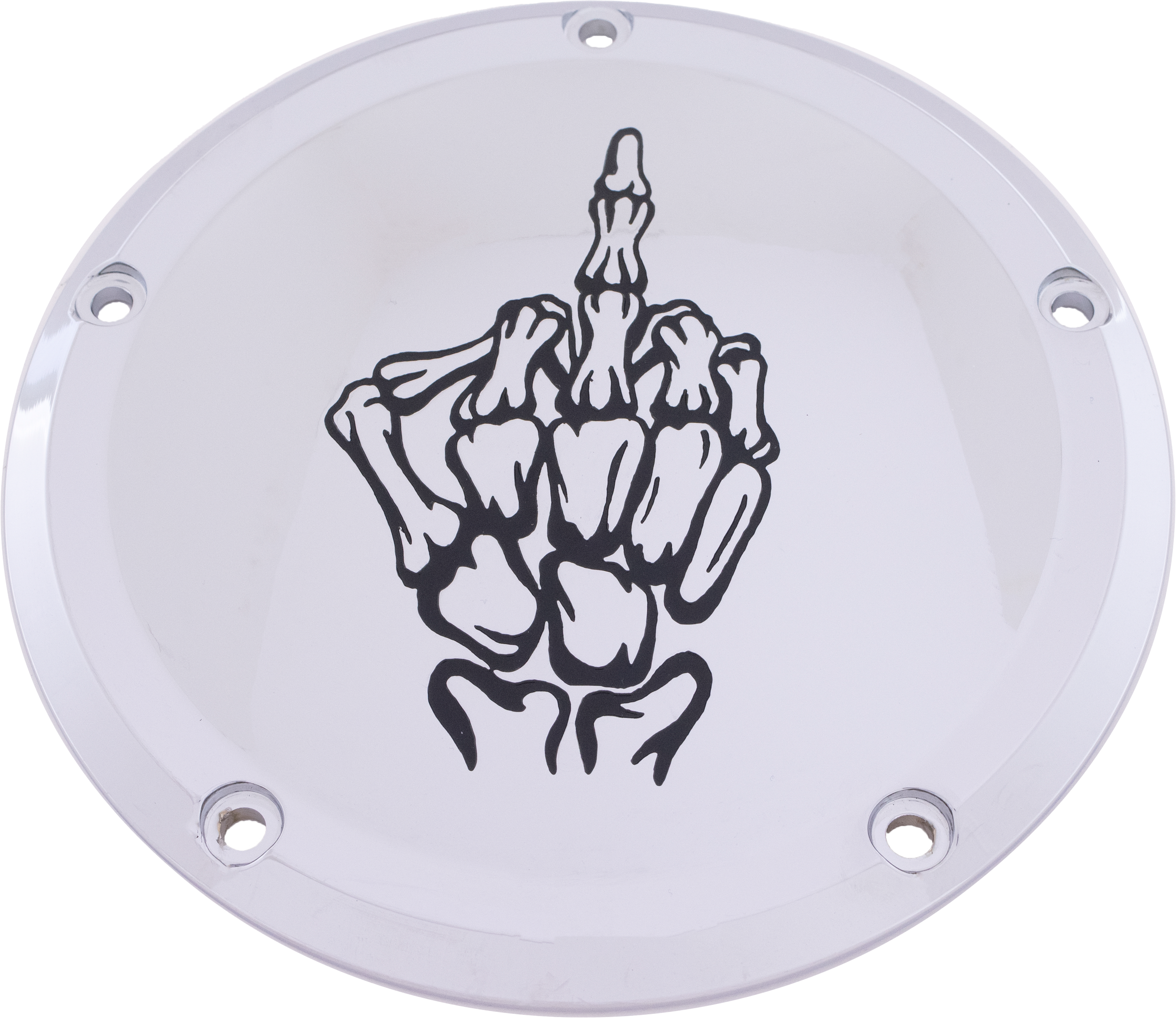 CUSTOM ENGRAVING 6 M8 SOFTAIL DERBY COVER BONE FINGER CHROME