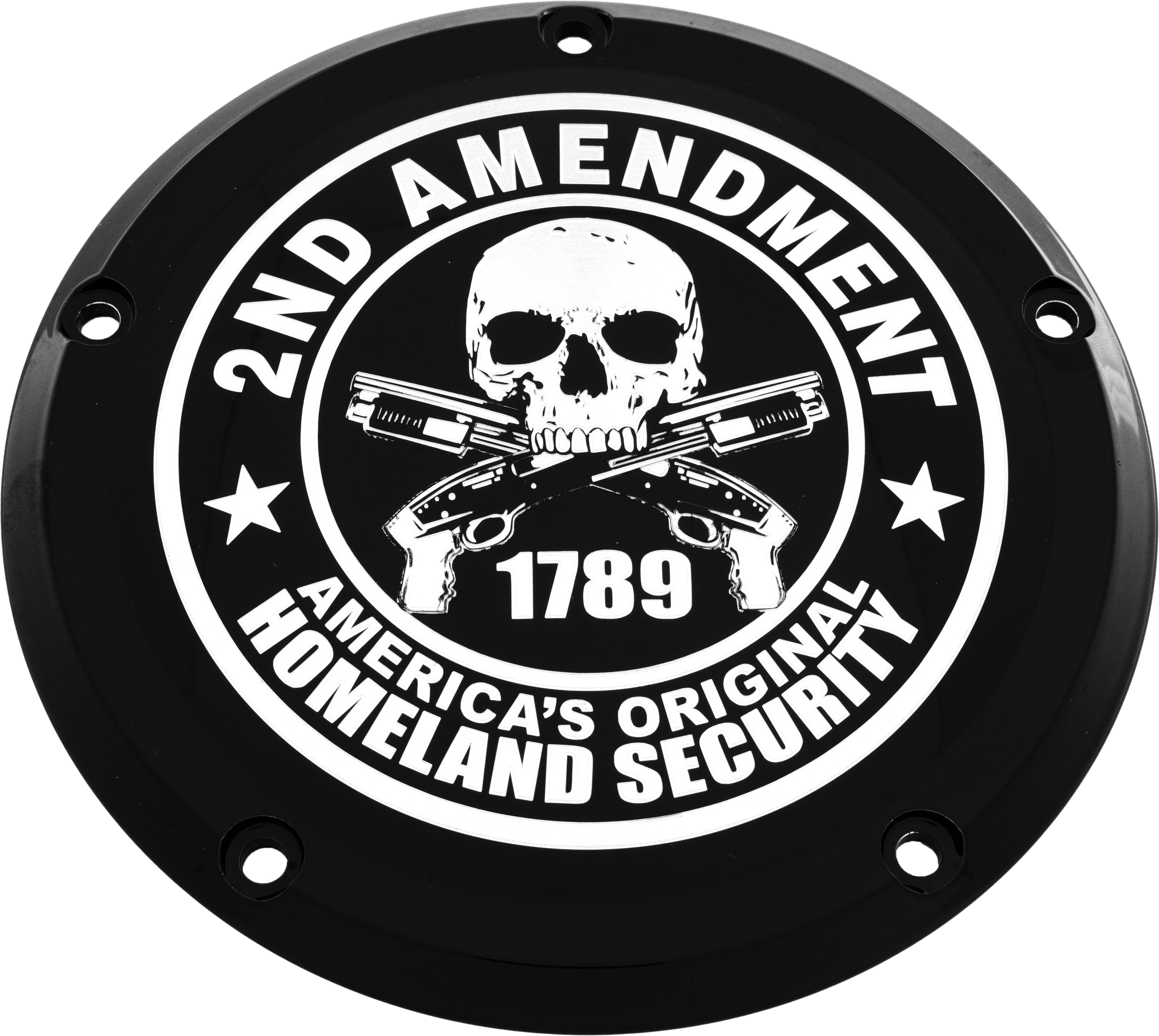 CUSTOM ENGRAVING 7 TC DERBY COVER 2A BLACK