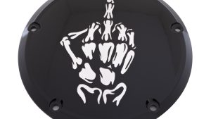 CUSTOM ENGRAVING 7   TC DERBY COVER BONE FINGER BLACK