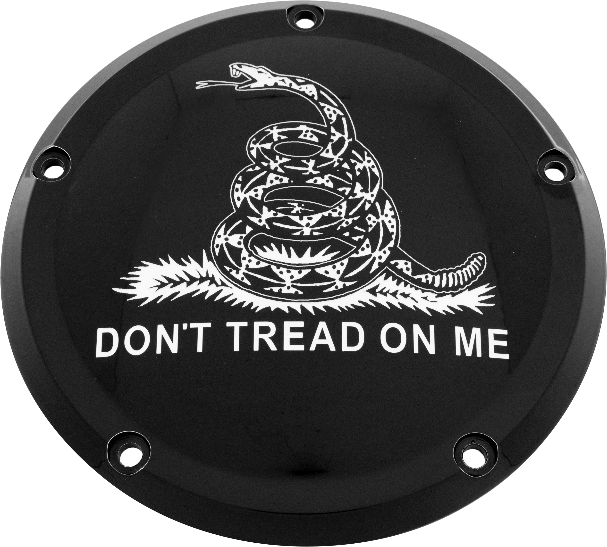 CUSTOM ENGRAVING 7 TC DERBY COVER DON'T TREAD BLACK