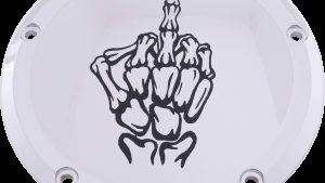 CUSTOM ENGRAVING 7   TC DERBY COVER BONE FINGER CHROME