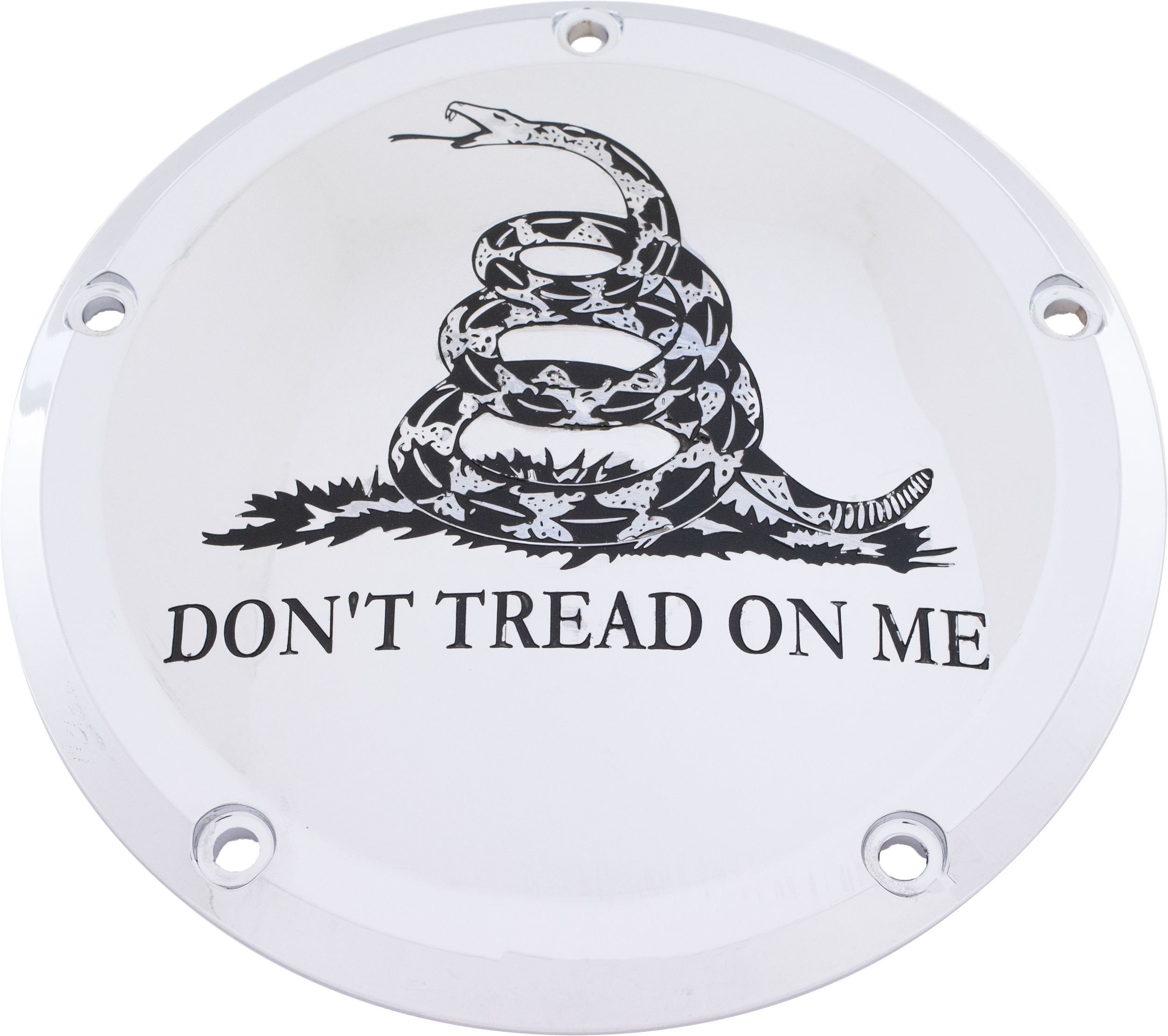 CUSTOM ENGRAVING 7 TC DERBY COVER DON'T TREAD CHROME