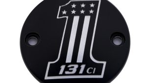 CUSTOM ENGRAVING M8 TIMER COVER 131 BLACK