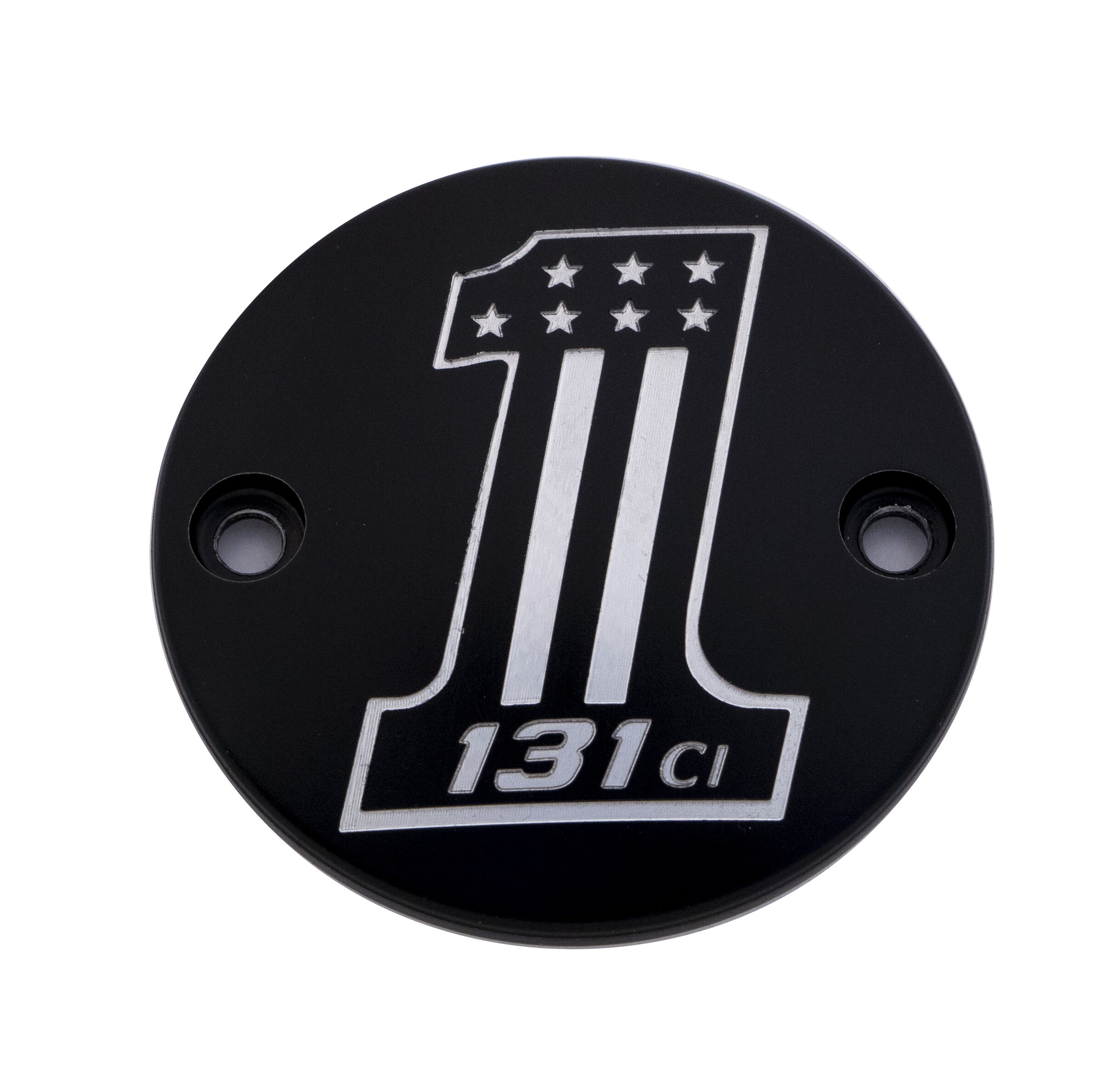 CUSTOM ENGRAVING M8 TIMER COVER 131 BLACK