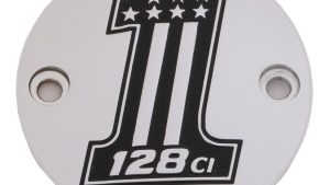 CUSTOM ENGRAVING M8 TIMER COVER 128 CHROME