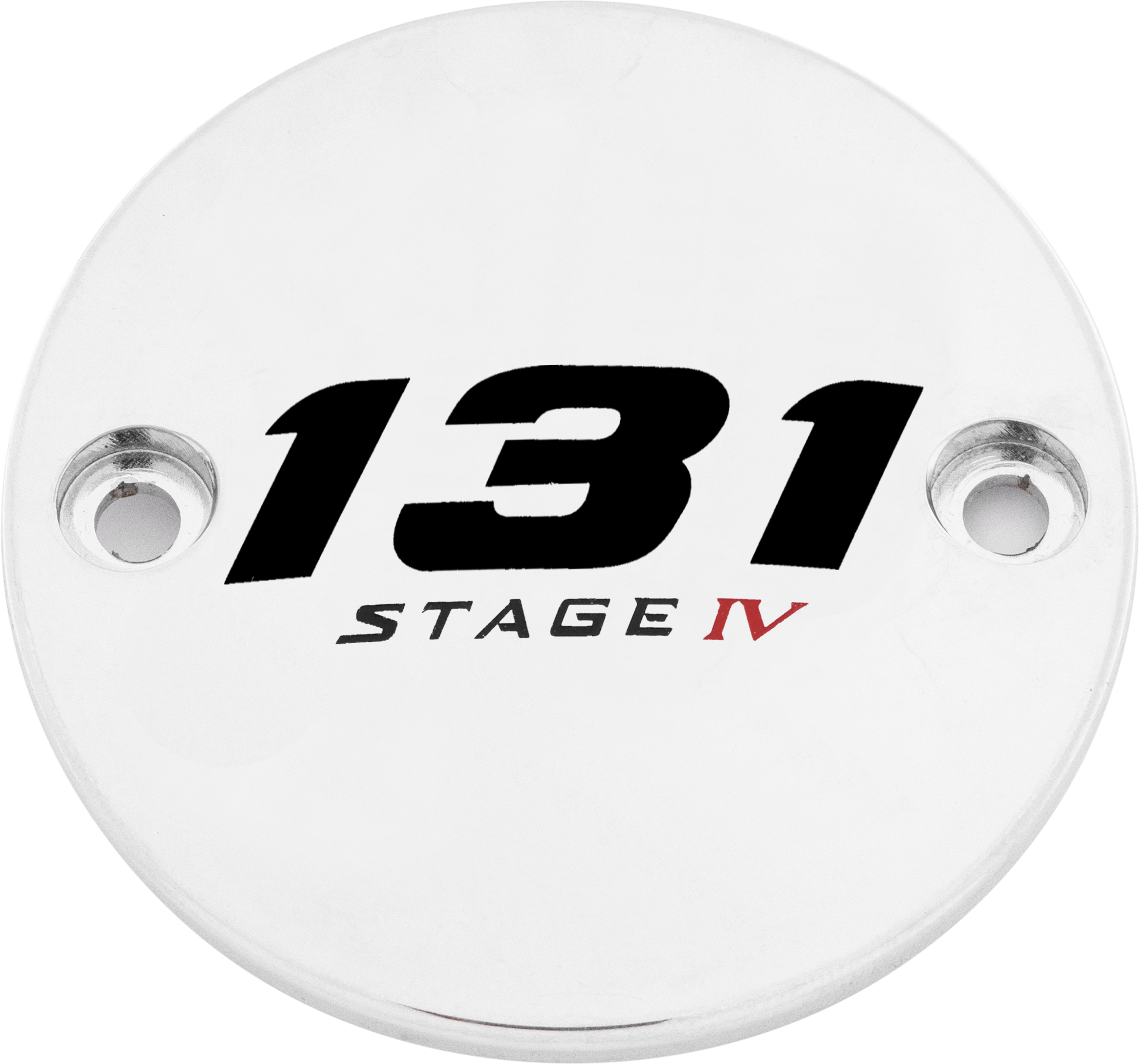 CUSTOM ENGRAVING M8 TIMER COVER 131 STAGE IV CHROME