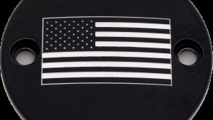 CUSTOM ENGRAVING M8 TIMER COVER AMERICAN FLAG BLACK