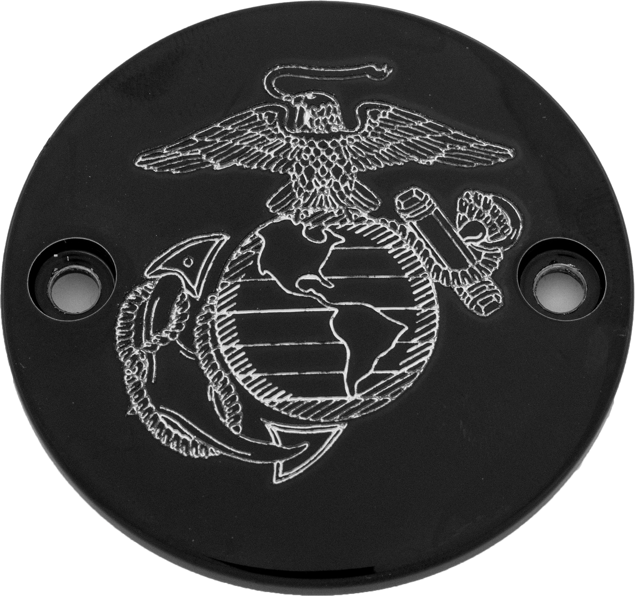 CUSTOM ENGRAVING M8 TIMER COVER MARINE EGA BLACK