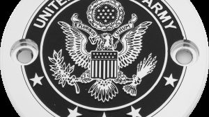 CUSTOM ENGRAVING M8 TIMER COVER ARMY CHROME