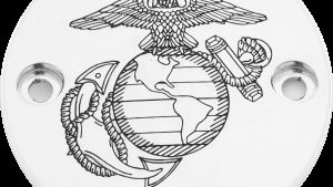 CUSTOM ENGRAVING M8 TIMER COVER MARINE EGA CHROME