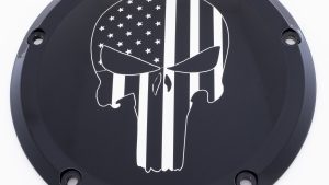 CUSTOM ENGRAVING TC TIMER COVER MARINE EGA BLACK